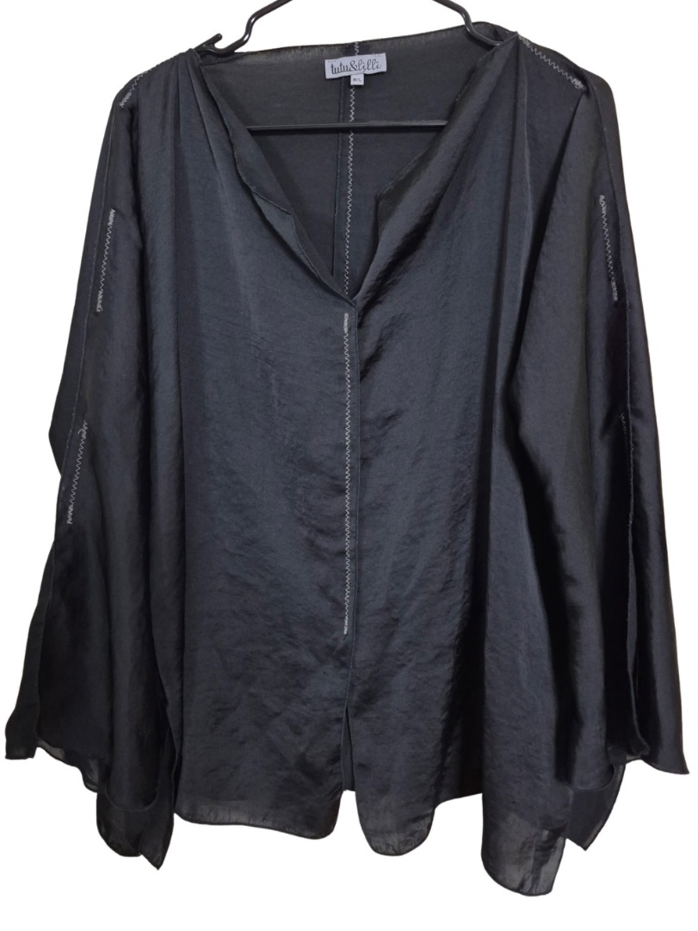 Tutu and Lilli L/S Embroidered Blouse in Black